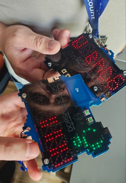tapping two badges